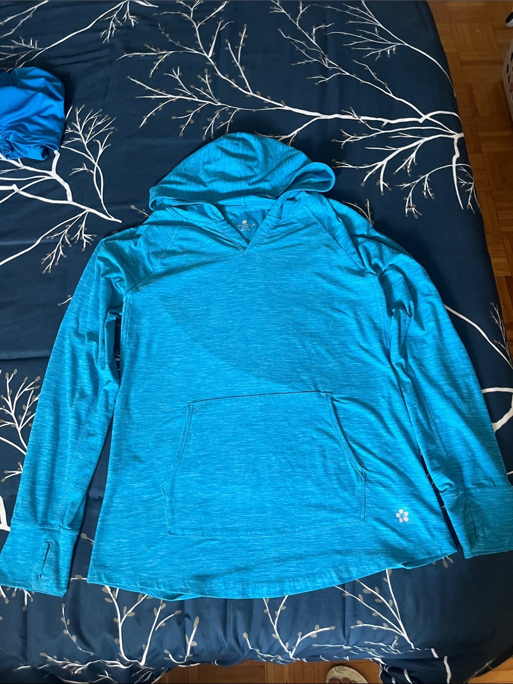 Tuff Athletics Teal Blue Hooded Pullover Sweatshirt